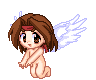gif of Samson from the binding of isaac as a little angel facing left