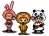a gif of the animal guys from gitaroo man